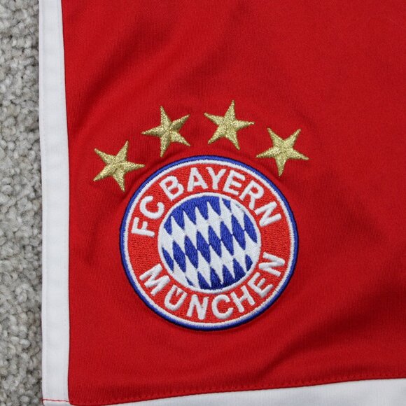 Bayern Munchen FC Munich Shorts Youth XL Red Adidas Football Soccer Official - Picture 3 of 11